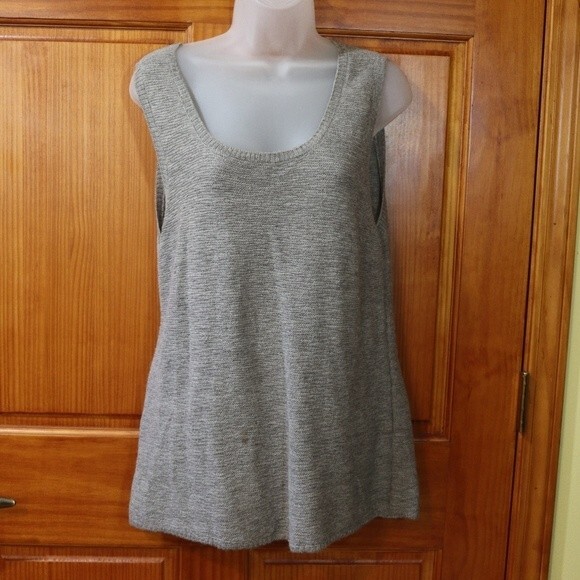 Eileen Fisher Gray Alpaca High Low Cardigan Sweater Set Medium - Picture 9 of 16